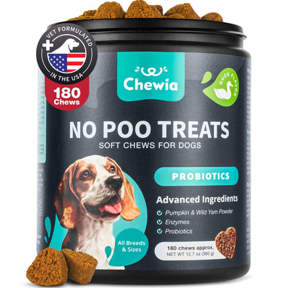 No Poo Chews for Dogs Coprophagia Deterrent for Dogs Forbid for Dogs Stool Eating Deterrent Dog Probiotics for Digestive Health Digestive Gut & Immune Health Treats No Poop Eating for Dogs